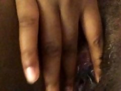 Ebony Teen Masterbating Her Tight Pussy